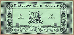 W.C.S. 35th Anniversary Currency, Prototype 3, Back