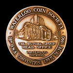 1990 O.N.A. / W.C.S. Convention Medal Gold Plate Reverse