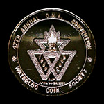 2009 O.N.A. / W.C.S. Convention Medal Gold Plate Uniface Award Obverse