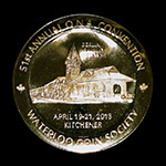 2013 O.N.A. / W.C.S. Convention Medal Brass Reverse