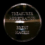 2013 O.N.A. / W.C.S. Convention Medal Gold Plate Uniface Award Reverse